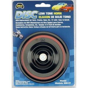 Wolo Disc Horn 300-2T LOW TONE 12-Volt 115 Decibels 360 Hz Two Terminal *Listen